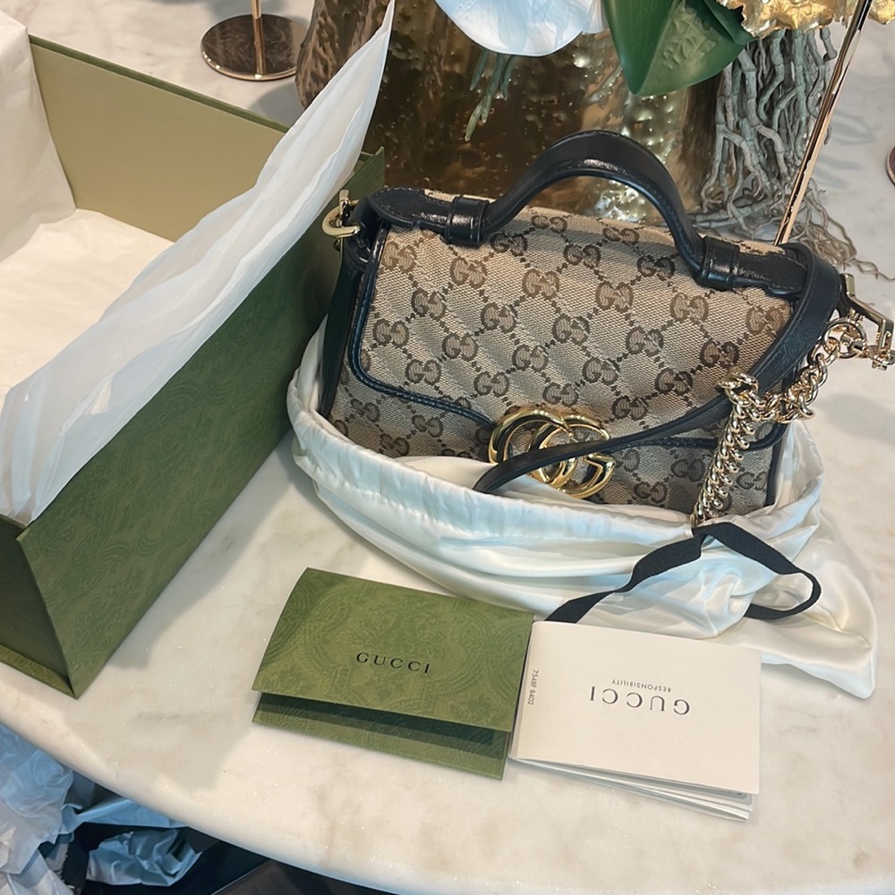 GucciGGmarmot mini tophandle monogrambag.This edition isnot available in stores. - Picture 6 of 6